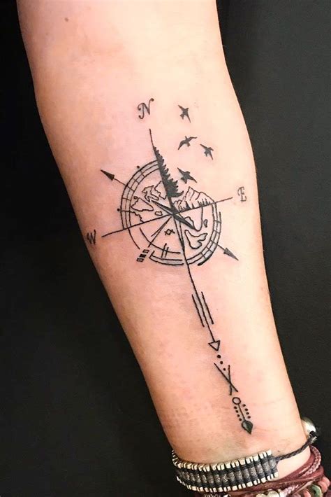 Forearm Compass Tattoo Simple Tattoo Designs Foto Kolekcija