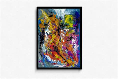 Abstract Oil Painting Untitled Abstraction Painting By Retne Artmajeur