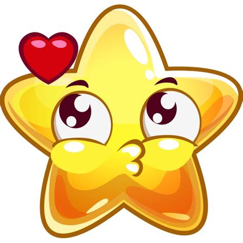 Star And Heart Star Emoticon Smiley Emoji Cool Cartoons