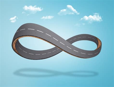 3d Illustration Of Infinity Symbol Road Floating Infinity Highway Road
