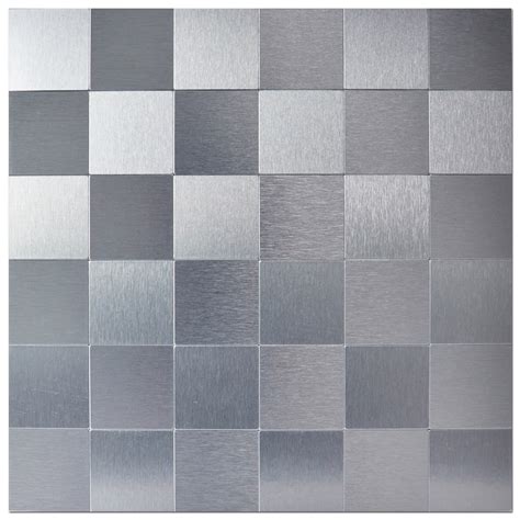 292mm x 297mm (29.2cm x 29.7cm) cut sample: Peel and Stick On Wall Metal Backsplash Tile, 12"x12" Set ...