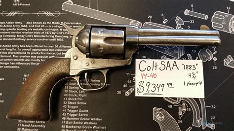 Colt Saa 1st Gen 1 Piece Wood Grips 1883 44 40 For Sale