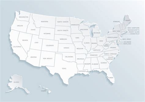 Flat Map Of The United States Stock Vectors Istock
