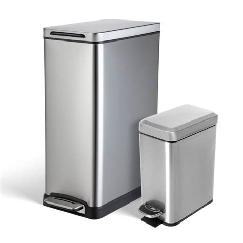 Home Zone Living 12 Gal 13 Gal Kitchen Trash Can Combo Slim Design