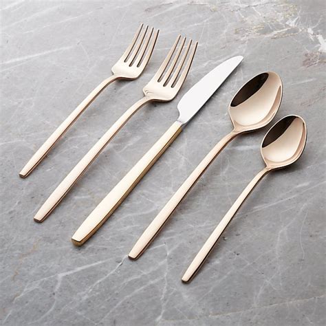 Our plastic cutlery comes in several different options including gold or silver cutlery, rose gold plastic cutlery. Harper Rose Gold 20-Piece Flatware Set | Crate and Barrel