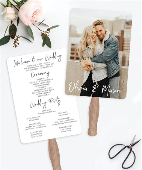 Wedding Fan Program Template