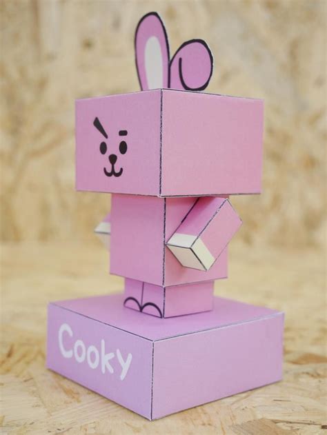 Cooky Bt21 Cubeecraft By Sugarbee908 On Deviantart Paper Craft