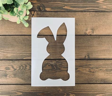 Stencil Reusable Bunny Stencil Easter Bunny Stencil Rabbit Etsy Diy