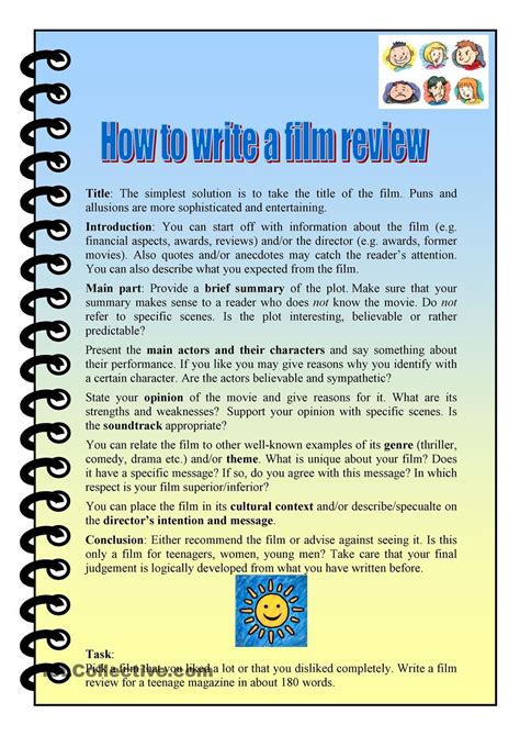how to write a film review | Movies | Pinterest | Film review, Films ...