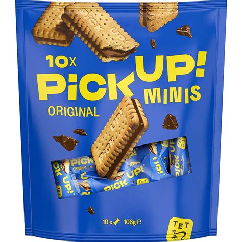 Exp 012024 Bahlsen Pick Up Minis 10 X Choco Biscuits 106g Real