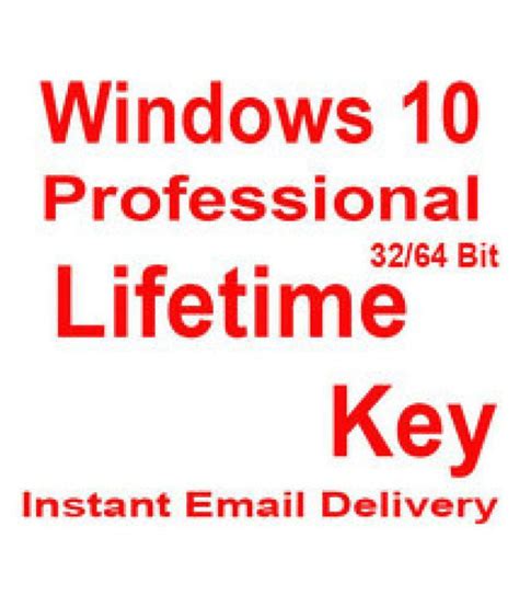 Windows 10 Microsoft Windows 10 Pro Key 3264 Bit Activation Card