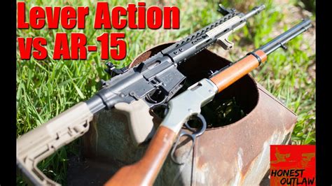 Lever Action Rifle Vs Semi Auto Ar 15 Range Review And Speed Test Youtube
