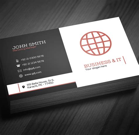 Free Corporate Business Card Template Psd Freebies Graphic Design