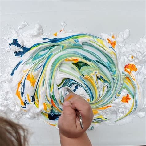 Shaving Cream Marble Art Marble Art Arts And Crafts Crafts