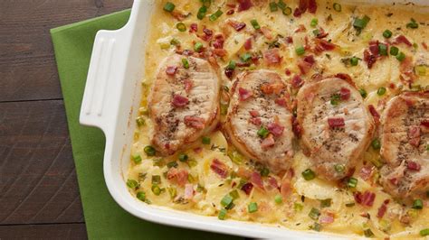 I have tried several recipes for baked pork chops and scalloped potatoes. Pork Chops with Cheesy Scalloped Potatoes recipe from ...