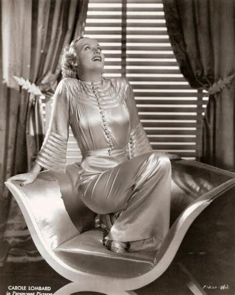 Carole Lombard In Vintage Silk Hostess Pajamas Old Hollywood Glamour