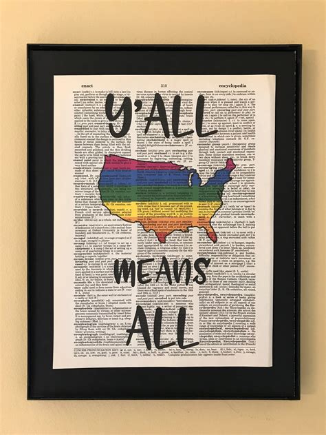 Yall Means All United States Pride Flag Gay Pride Etsy