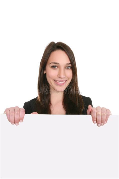 Pretty Woman Holding Sign Stock Photos Free Royalty Free Stock Photos From Dreamstime