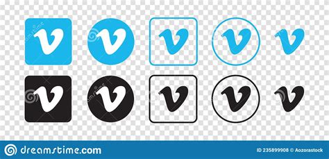 Vimeo Vector Logo Icon Set Vector Illustration Editorial Stock Photo