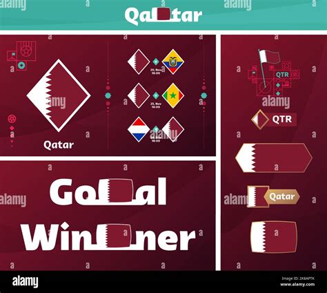 Qatar National Team Design Media Kit Graphic Collection 22 World
