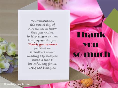 Wedding Thank You Notes Wordings And Messages