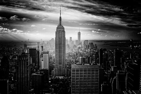 2048x1536 Resolution Grayscale Photo Of City Buildings City Black Monochrome Usa Hd