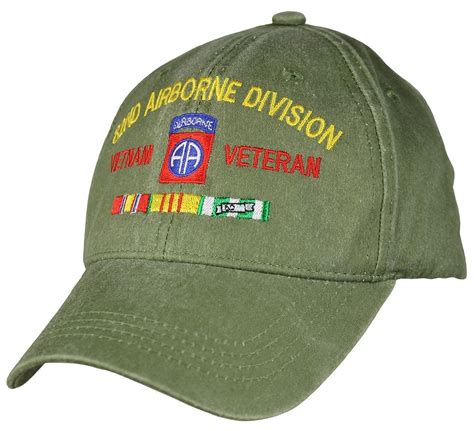 82nd Airborne Division Vietnam Veteran Od Green Cap New Vietnam