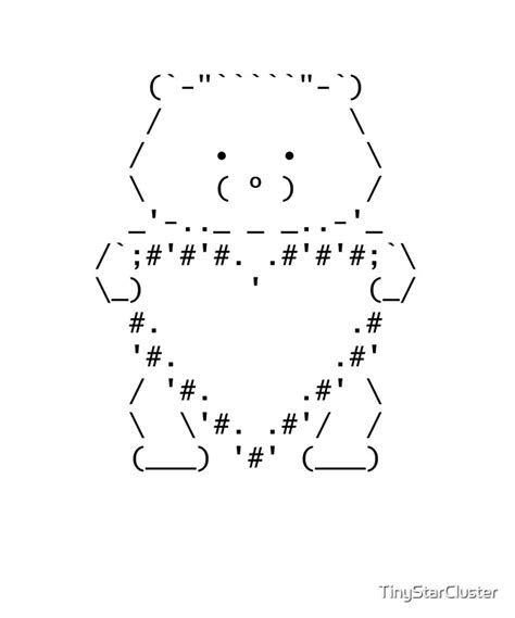 Ascii Bear And Heart By Tinystarcluster Redbubble