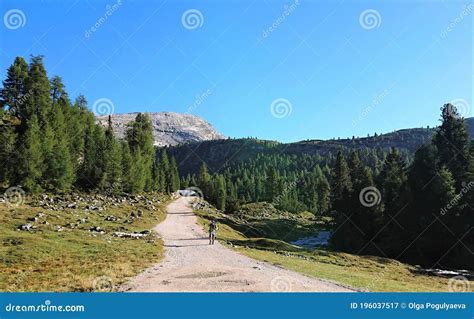Summer Landscape Of The Dolomites Italy Trekking Alps Stock Image