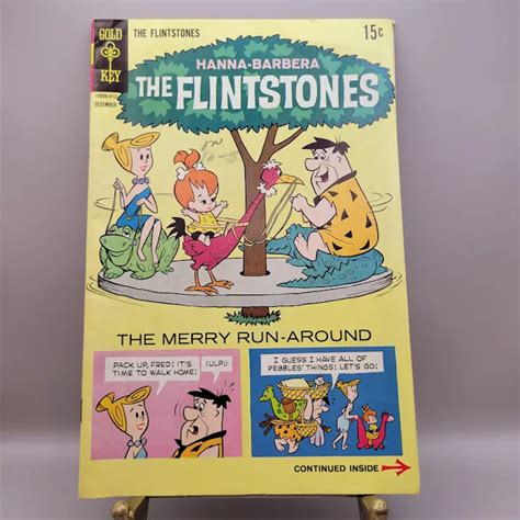 Flintstones 1963 Gold Key Comic Book The Merry Run Round Ruby Lane