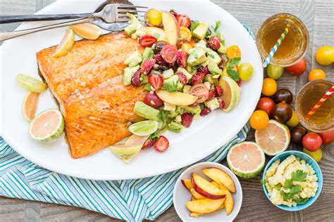 Cool Mom Eats Weekly Meal Plan Broiled Salmon With Summer Fruit Salad At Weelicious Cool Mom Eats