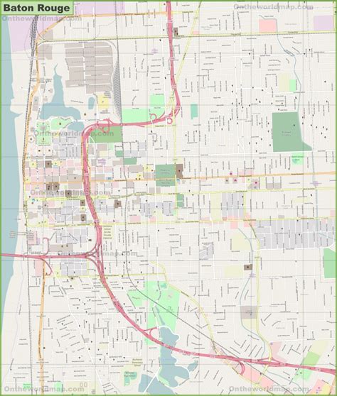 Printable Map Of Baton Rouge Printable Maps