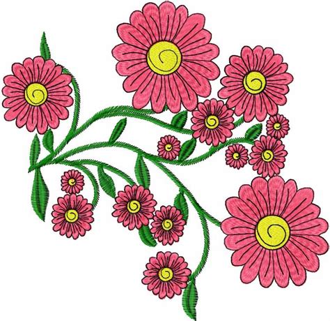 Flowers Free Embroidery Design 101 Flowers Free Machine Embroidery