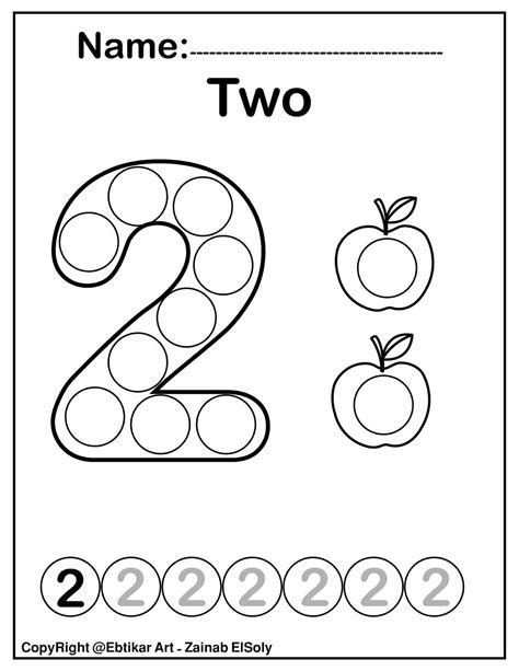 Numbers With Dots For Counting