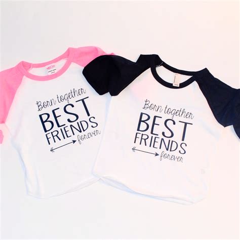 Twins T Shirt Best Friends Forever Inspirational By