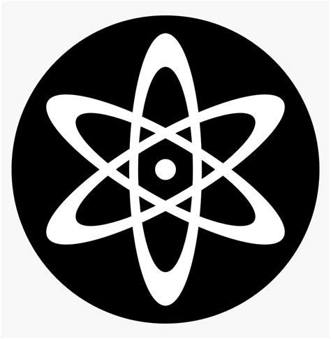 Atom Icon Atom Black And White Png Transparent Png Kindpng