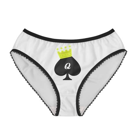 sexy crowned queen of spades design women s panty etsy