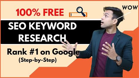 Free Keyword Research For Seo In Step Working Blueprint Youtube