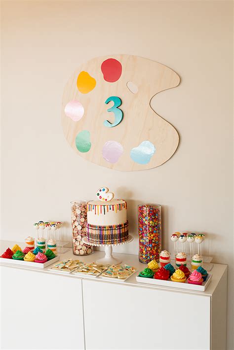 Karas Party Ideas Bright And Colorful Art Birthday Party Karas