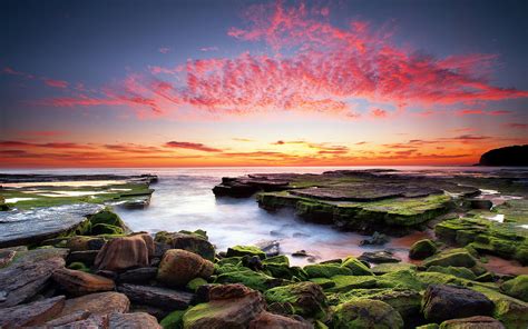 All of the laptop wallpapers bellow have a minimum hd resolution (or 1920x1080 for the tech guys) and are easily downloadable by clicking the image and saving it. Sunset Coast In Australia Waves Rocks With Green Moss Sky ...