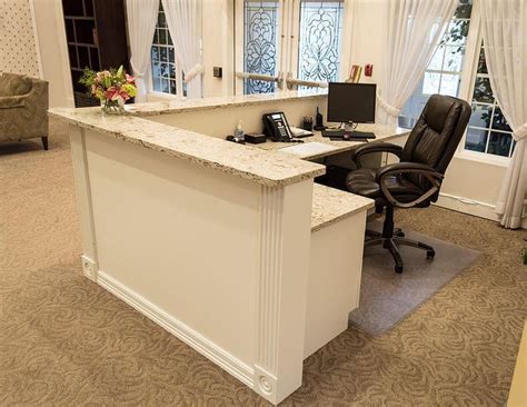 Image Result For How To Build A Receptionist Counter Reception Desk