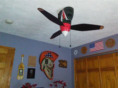 P 40 Tiger Shark Warbird Airplane Ceiling Fan Airplane Ceiling Fan
