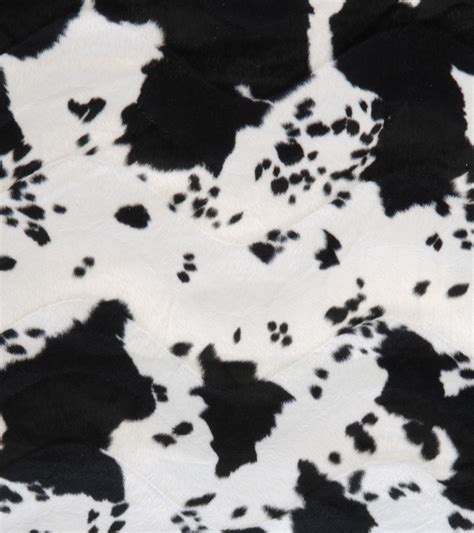 Cow Textured Velvet With A Black And White Cow Hide Print Width 150cm