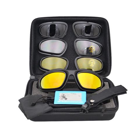 Cheap Polarized Uv400 Tactical Goggles C5 Shooting Glasses 4 Lens Kit Outdoor Sports Glasses Joom