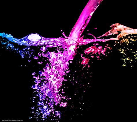 Download Wallpaper Rainbow Water Water Liquid Colored Water Free