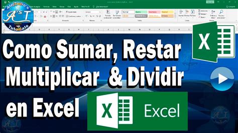 Como Sumar Restar Multiplicar En Excel Youtube