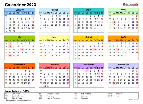 Calendrier 2023 Excel Word Et Pdf Calendarpedia Riset