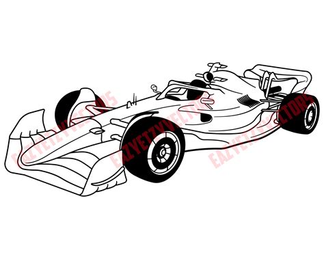 2022 Formula One F1 Car Vector File Drawing Download Now Etsy