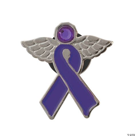Purple Awareness Ribbon Angel Pins Oriental Trading