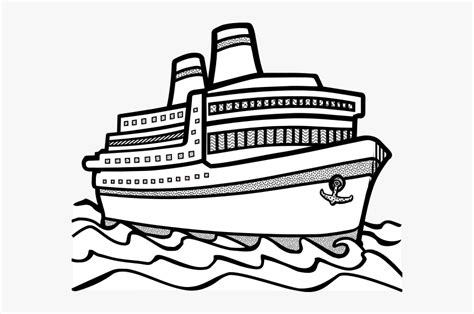Cruise Ship Vector Art Free